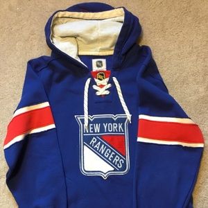 New York Rangers Fleece Hoodie, EUC